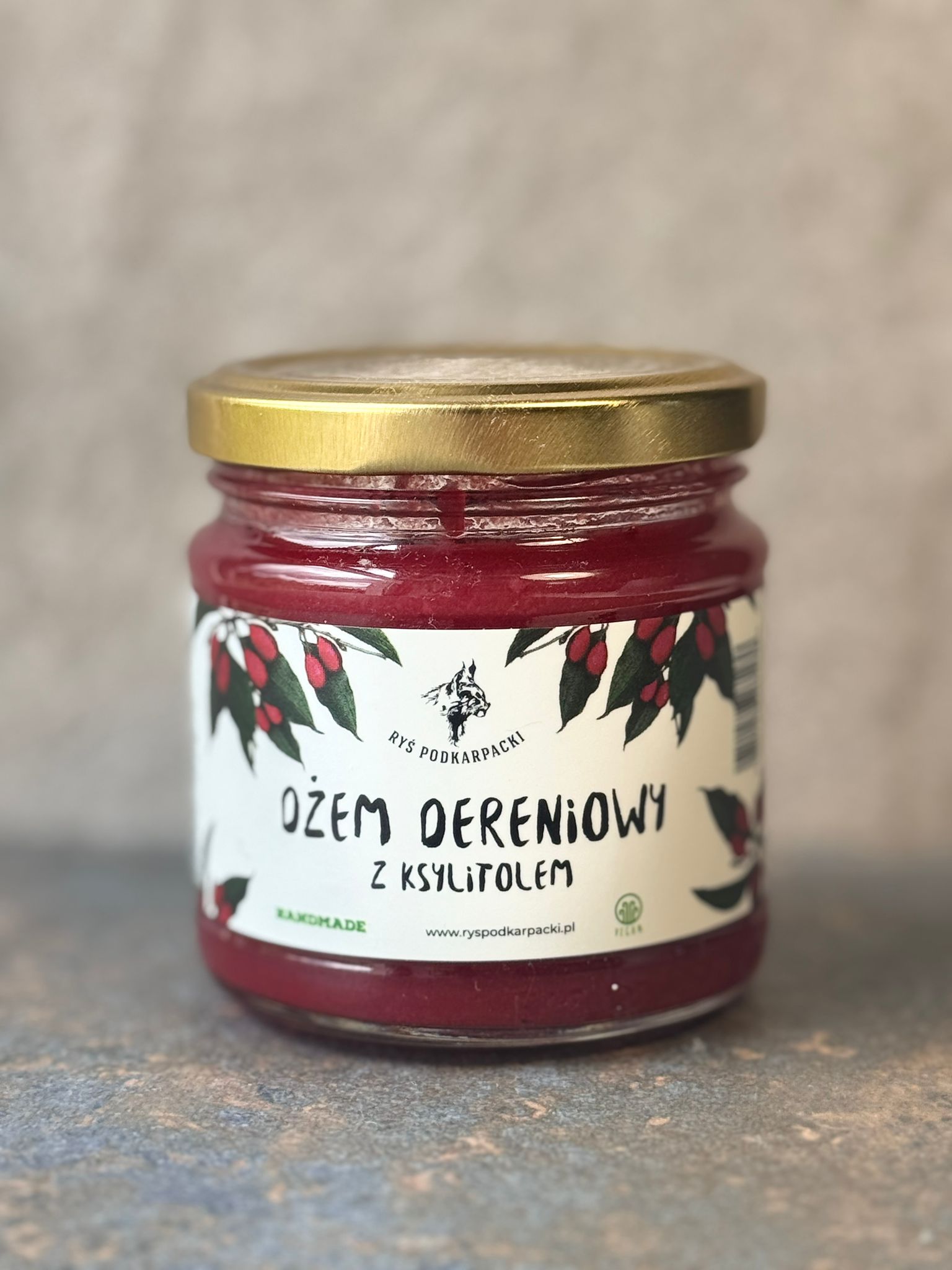 Dżem dereniowy z ksylitolem 185g